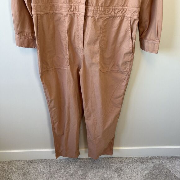 J.Crew Foundry Chino Utility Coveralls Jumpsuit Peach Women’s Size 14 NWT’s $168 - Picture 11 of 14